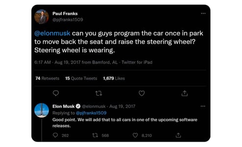 Elon Musk's Tweet